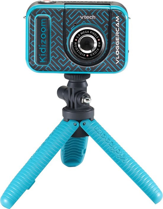 VTech KidiZoom Vloggercam - Vlog Camera Kinderen - Kindercamera met Animatie achtergronden - Cadeau - Kinderspeelgoed 5 Jaar tot 12 Jaar - Blauw