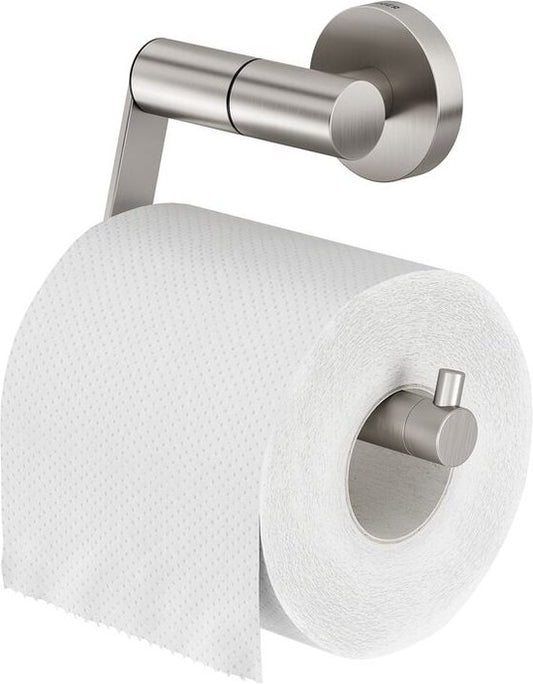 Tiger Boston - Wc rolhouder zonder klep - Toiletrolhouder - Zonder boren - Boren of lijmen - RVS geborsteld
