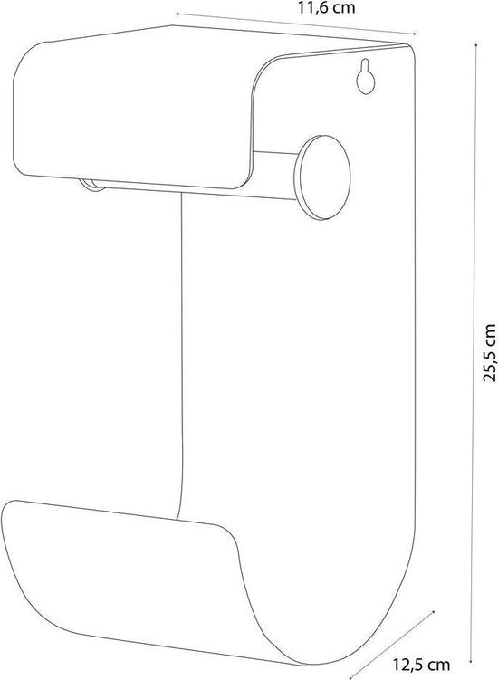 Sealskin Brix - WC rolhouder - Toiletrolhouder zwart