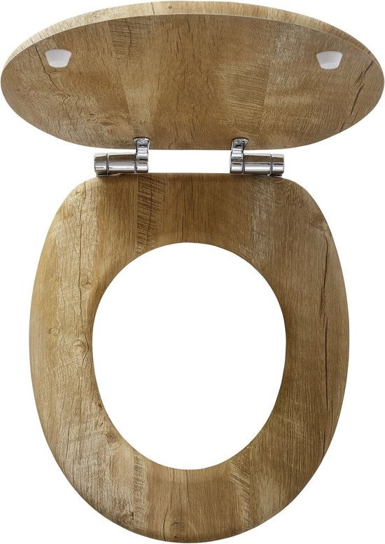 Tiger Hetta - WC bril - Soft Close - MDF / FSC - Bruin