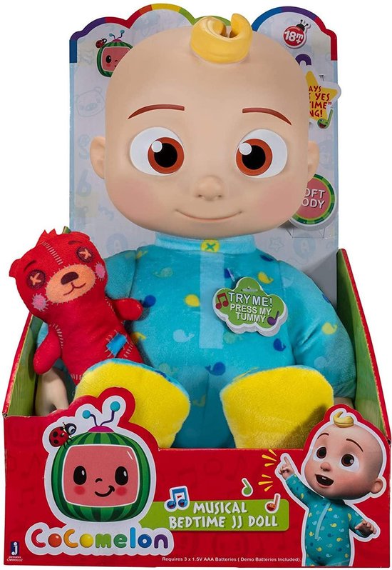 Cocomelon Meezing Bedtime Knuffel met Geluid - Slaaphulp en Interactieve Knuffel