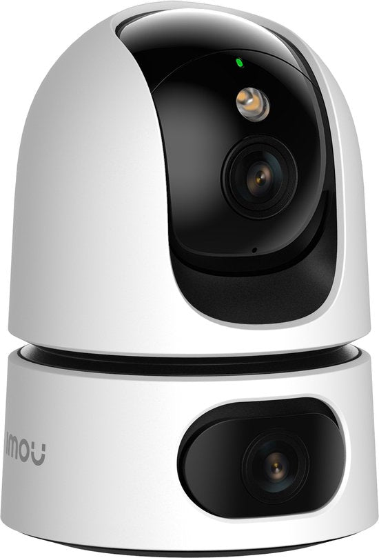 Imou Ranger Dual 10MP - Beveiligingscamera - Wit - Beveiligingscamera Binnen - Camera Met Dubbele Lens 2x 5MP - Slim Kleurennachtzicht - 360° Dekking Door Verstelbare Dubbele Lens - Persoons- En Huisdierendetectie - Abnormale Geluidsdetectie