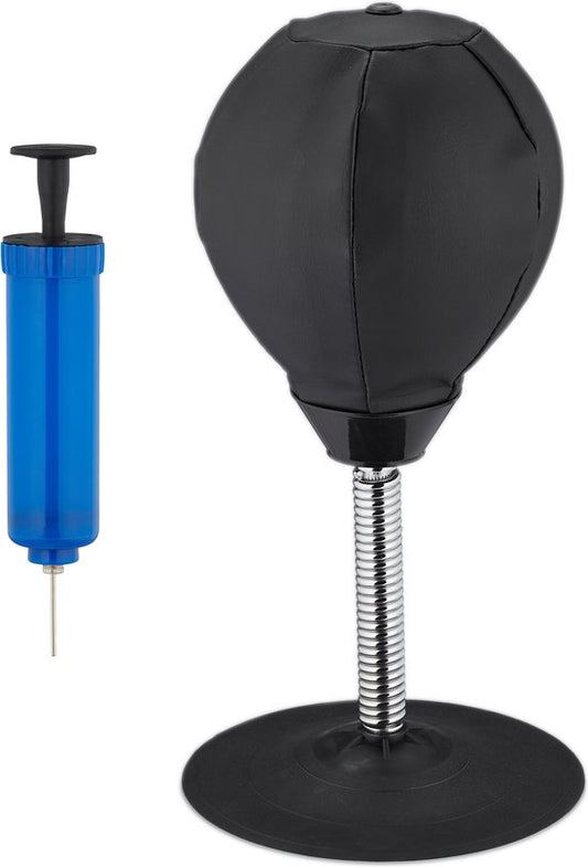 bureau boksbal - mini - zuignap - met pomp - tegen stress - tafelmodel - staand