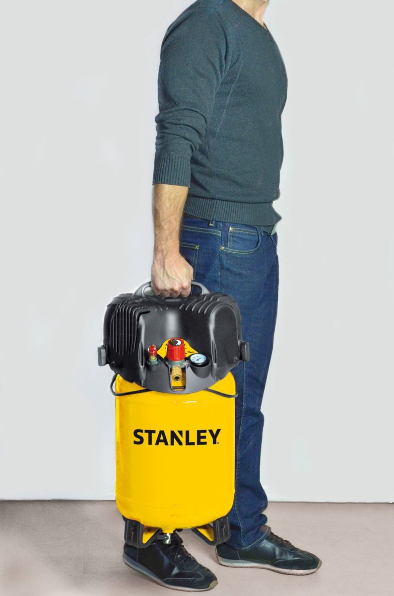STANLEY Compressor D200/10/24V - Olievrij -10 Bar - 24 Liter Tank