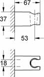 GROHE Rainshower Wandhouder - Wanddouchehouder - Chroom