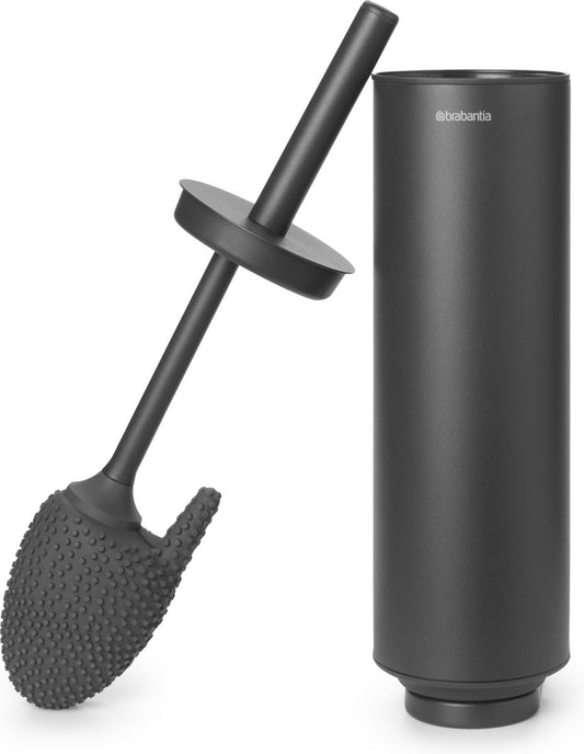 Brabantia MindSet WC Borstel met Houder - Siliconen - Vrijstaand en hangend - Mineral Infinite Grey