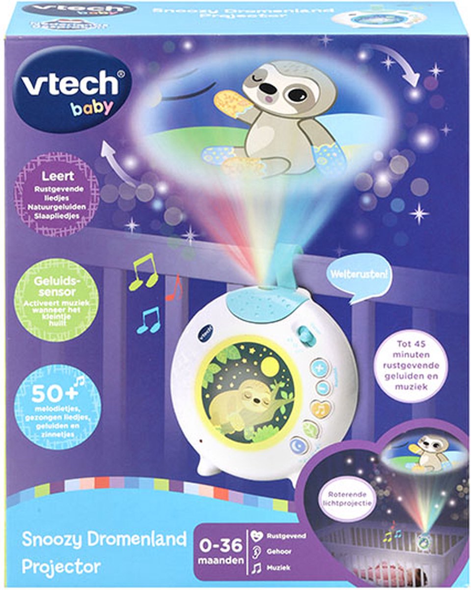 VTech Dierenvriendjes Snoozy Dromenland Projector - Educatief Speelgoed - Geluiden en Muziek - Van 0 tot 3 Jaar - Blauw