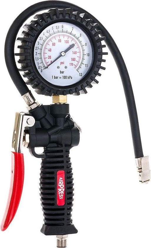 Airpress 42078 Pro Bandenspanningsmeter - 0,45m - 0-12 bar - 1/4"