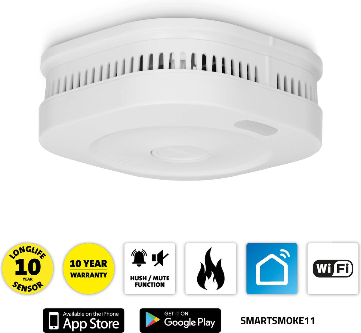 Alecto SMARTSMOKE11 Smart WiFi Rookmelder