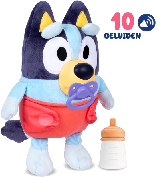 BLUEY - Verzorg & Knuffel je pluchen Baby Bluey