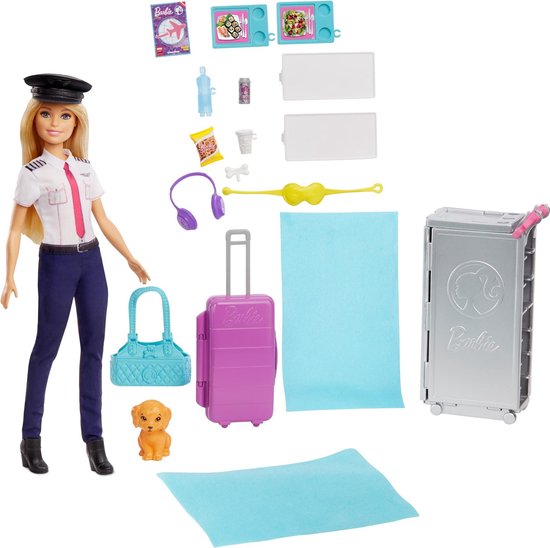 Barbie Droomvliegtuig speelset & piloot