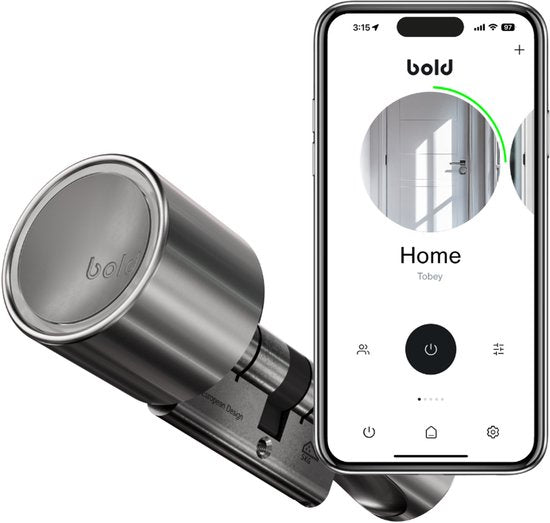 Bold Cilinder - Bold Smart Lock SX-63 - Slim deurslot - RVS - Zilver