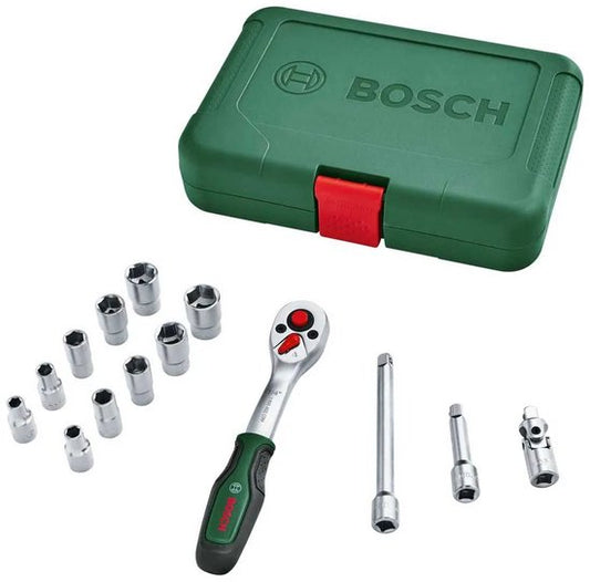Bosch Dopsleutelset - 14-delig - 1/4" Krachtdoppenset