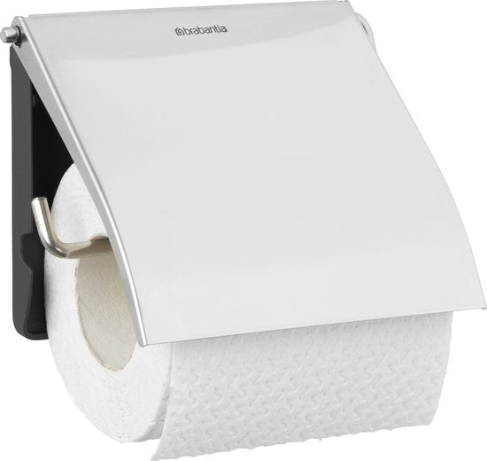 Brabantia ReNew WC Rolhouder - met Klep - Hangend - Zonder boren - Brilliant steel