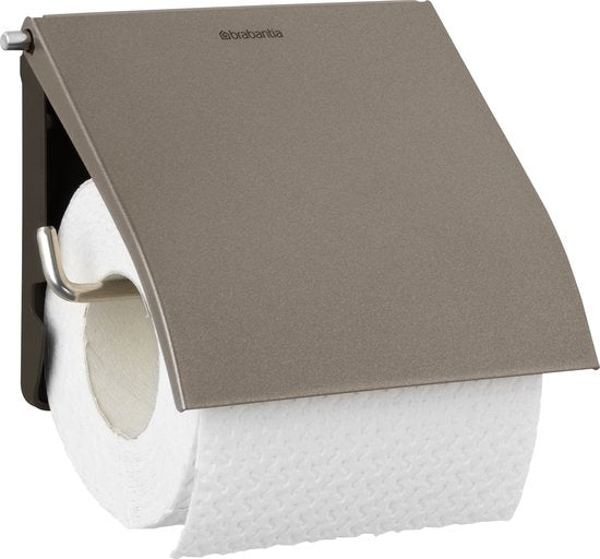 Brabantia ReNew WC Rolhouder - met Klep - Hangend - Zonder boren - Platinum