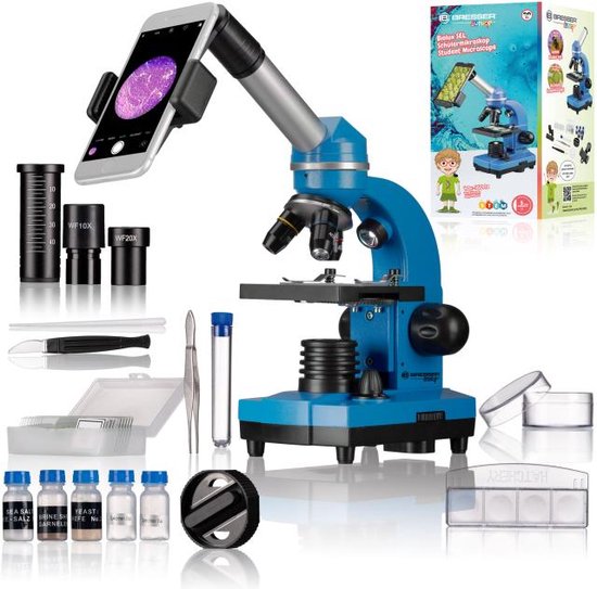 Bresser Junior Biolux SEL Studenten Microscoop - Blauw