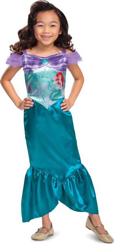 DISNEY Prinses - THE LITTLE MERMAID, Ariel Basic Plus , Maat XS (3T-4T jaar), Meisjes