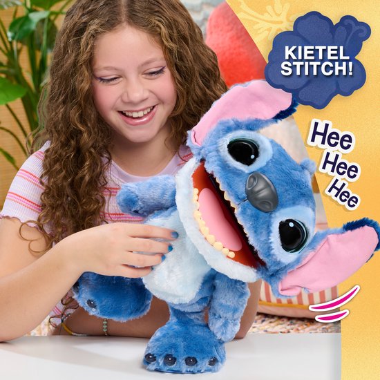 Disney Stitch - Ultimate Stitch - Interactieve pluchen knuffel - Brabbelt zijn Stitch taal, danst, zingt en beweegt