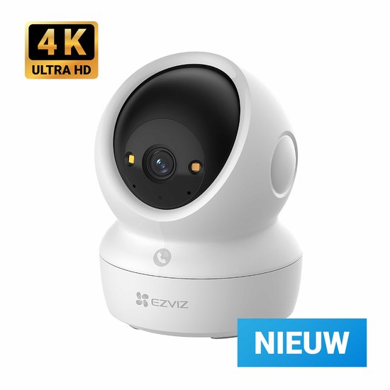 EZVIZ H6c 4K Beveiligingscamera Binnen – 360° Pan & Tilt – Patrol Mode, Human Detection & Auto Zoom – Wifi 6 – MicroSD & Cloud