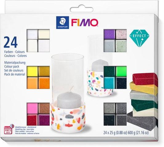 FIMO effect ovenhardende boetseerklei - Colour Pack - 24 st