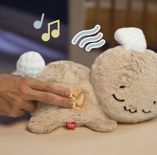 Fisher-Price Kalmerend Konijntje - knuffel met muziek, lichtjes en beweging