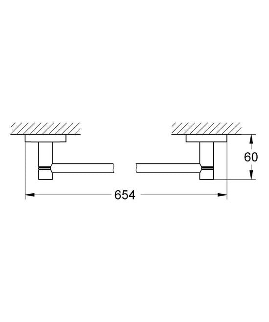 GROHE Essentials Handdoekhouder - 60 cm - metaal - chroom