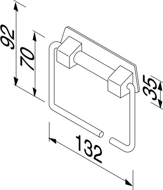 Geesa Standard Toiletrolhouder zonder klep met veer - Chroom