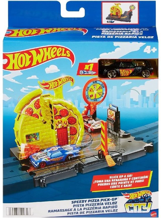 Hot Wheels City Explorer Speedy Pizza Pick-Up - Hot Wheels Uitbreiding - Hot Wheels Baandeel