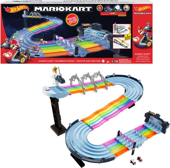 Hot Wheels Mario Kart Regenboog Raceset Speelset