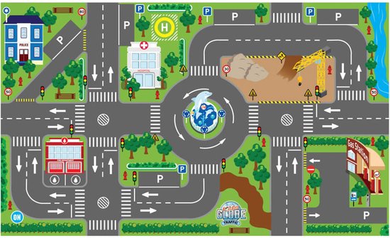 Kids Globe Speelkleed Verkeer met Led verkeerslichten