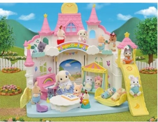 Kinderopvang Kasteel- inclusief 1 fluweelzachte bloemen hangoor konijn baby