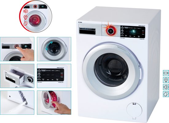 Klein Toys Bosch speelgoed wasmachine - incl. realistische functies - incl. bijpassende geluiden - wit