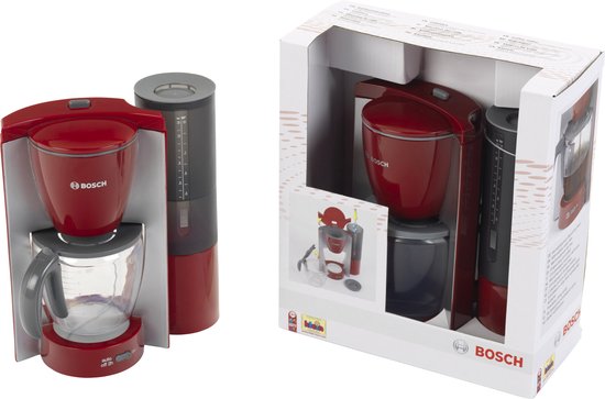 Klein Toys Bosch speelgoedkoffiezetapparaat - vulvoorziening en doorstroomfunctie voor water - rood