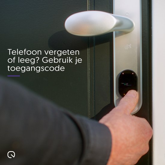 LOQED Touch Smart Lock - Slim Deurslot - Met Smart Home Integratie - Bridge, Cilinder & Codetoegang - Zwart