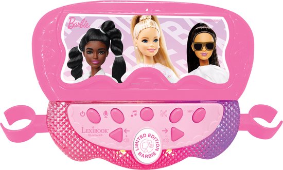 Lexibook Barbie Lighting Speaker met Standaard - 2 Speelgoed microfoons