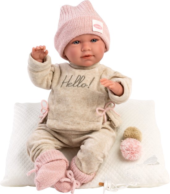 Llorens soft body babypop Mimi met kussen en speen 40 cm