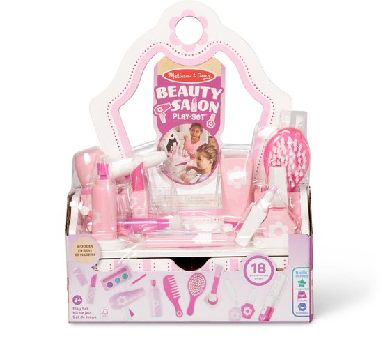 Melissa & Doug - Houten kaptafel - Met kindveilige spiegel en lade