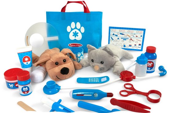Melissa & Doug - Dierenarts speelset - 24-delig - Inclulsief opbergtas