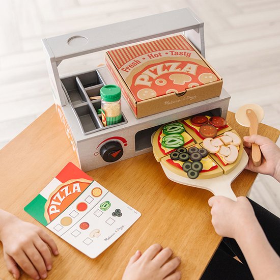 Melissa & Doug – Houten pizzawinkel speelset – 41-delig