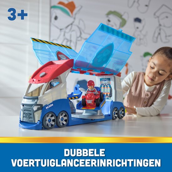 PAW Patrol - Transformerende PAW Patroller met voertuigwerpers lichten en geluiden Ryder-actiefiguur en ATV-speelgoedauto