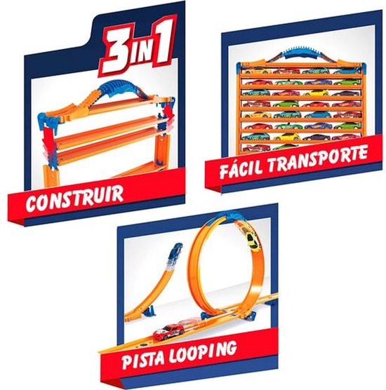 Parkeergarage met voertuigen Hot Wheels 30 x 27 x 6 cm Autotransporteur Voertuig