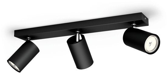 Philips Kosipo opbouwspot - 3-lichts - zwart