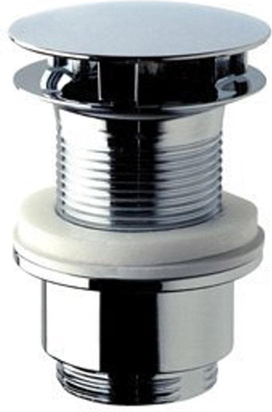 Plieger designplug zonder overloop 63mmx5/4 voor bodemdikte 45 60mm chroom