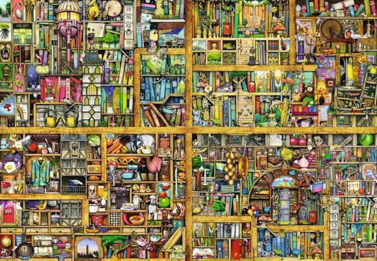 Ravensburger puzzel Colin Thompson Magical bookcase - Legpuzzel - 18000 stukjes