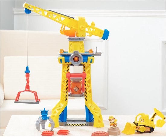 Rubble & Crew - Blafwerf Hijskraan-speelset met Rubble-figuurtje - PAW Patrol speelgoed