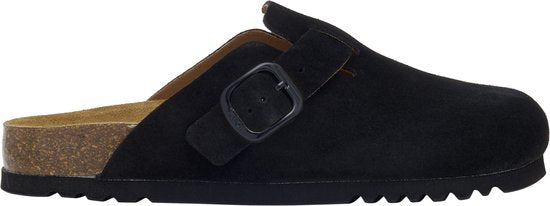 SCHOLL FAE NEW Suede SA Womens Black FALSO Clogs - Black - Maat 39
