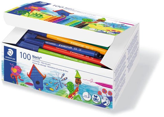 STAEDTLER Noris viltstift class pack 100 st