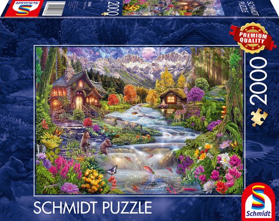 Schmidt - Legpuzzel - Rivieridylle in de bergen - 2000 stukjes - Volwassenen - vanaf 14 jaar