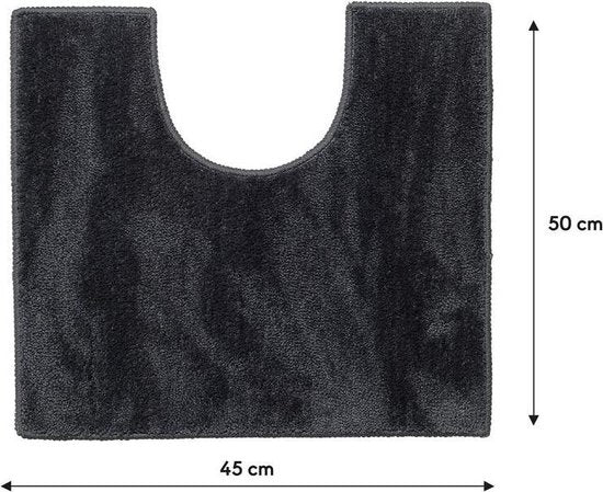 Sealskin - Doux Toiletmat 45x50 cm - Polyester - Donkergrijs