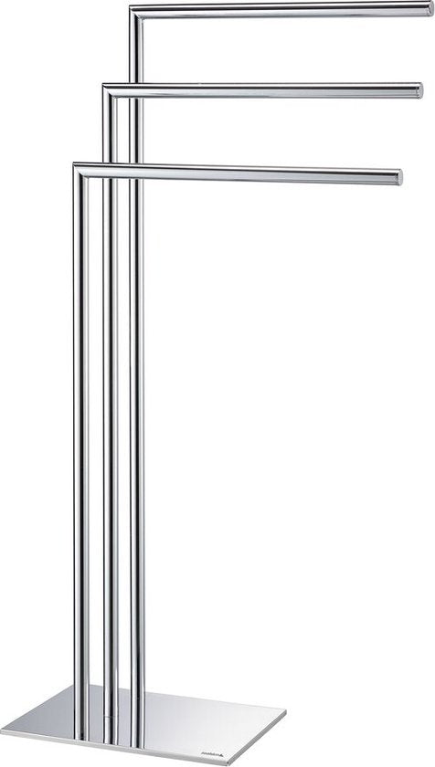 Sealskin Tube - Handdoekrek 3-armig vrijstaand - Geschikt voor 3 handdoeken - Chroom